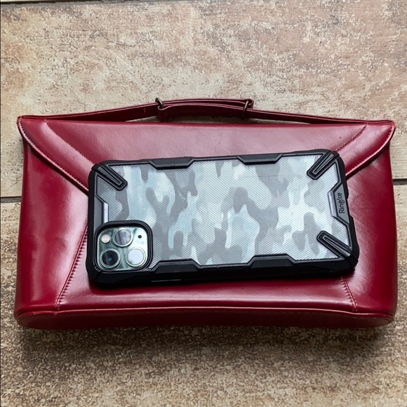 🎉HP🎉Vintage Red Leather Mam’selle Clutch - Picture 8 of 9